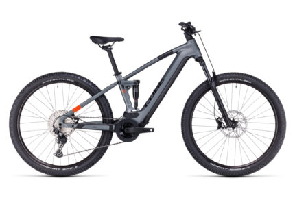 VTT Électrique Tout-Suspendu Cube Stereo Hybrid 120 Pro 625 Shimano Deore 12V 625 Wh 29'' Gris Flash 2023