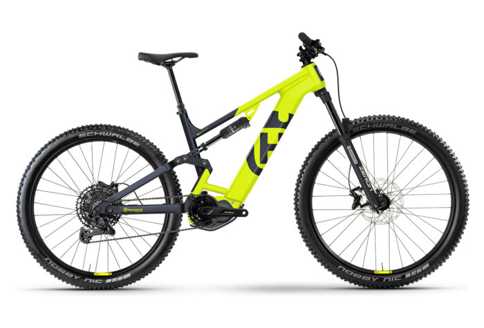 VTT Electrique Tout-Suspendu Husqvarna Mountain Cross MC1 Tektro M350 9V 630 Wh 27.5'' Jaune/Noir 2023