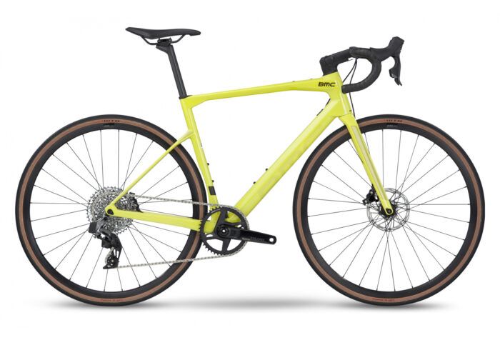 Vélo de Route BMC Roadmachine X Two Sram Rival eTap AXS 12V 700 mm Jaune Lime 2023