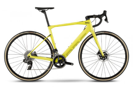 Vélo de Route Électrique BMC Roadmachine AMP Two Sram Rival eTap AXS 12V 350 Wh 700 mm Jaune Lime 2023