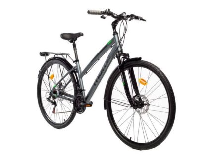 VTC Femme Moma Bikes Trekking Pro 28'' Shimano 21V Gris