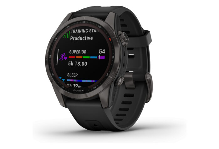 Montre de Sport Garmin Fenix 7S Sapphire Solar Titane Carbon Gris