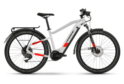 VTC Électrique Haibike Trekking 7 i630Wh Shimano Deore M5100 11V Gris / Rouge Mat 2022