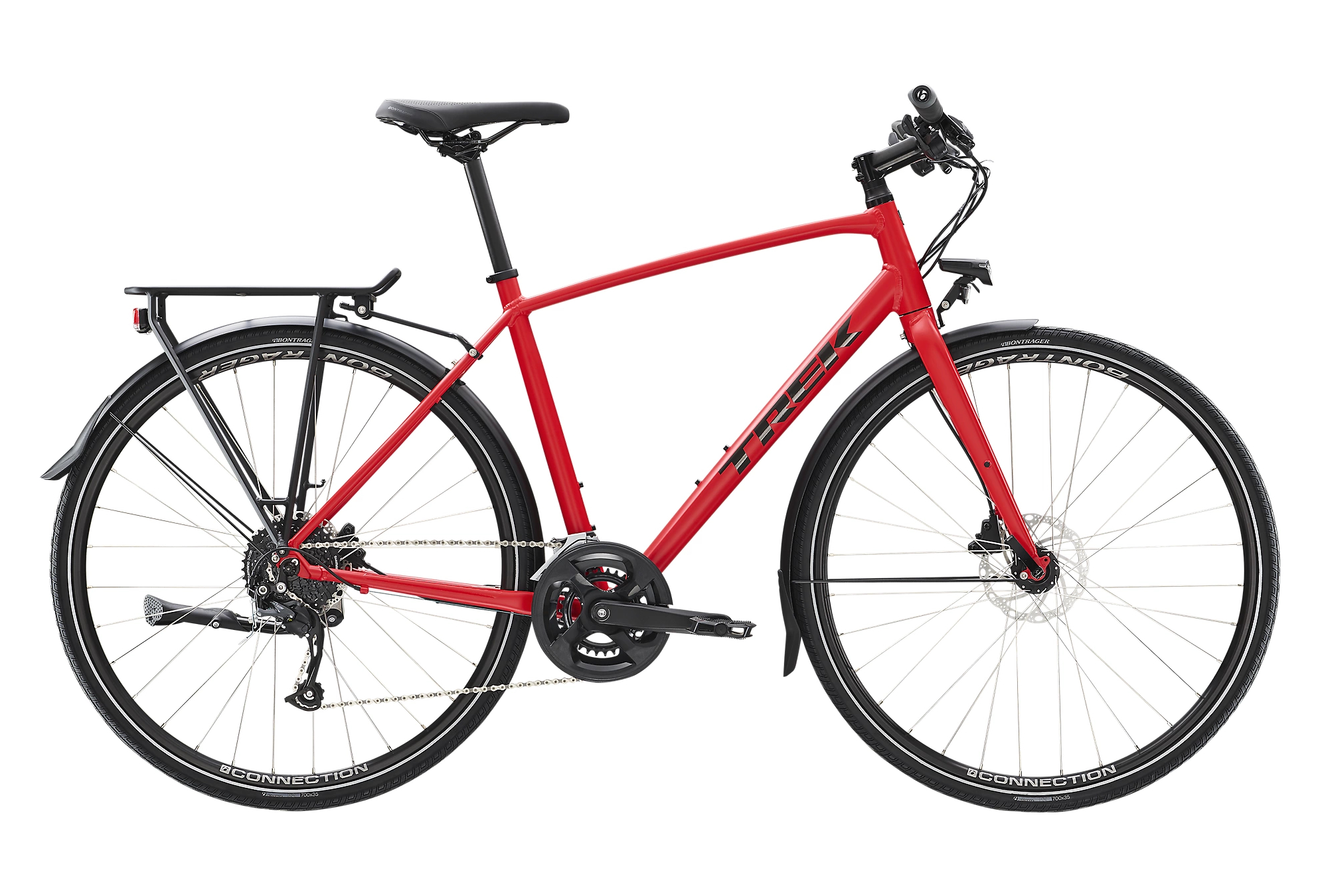 Vélo de Ville Trek FX 2 Disc EQ Shimano Acera/Altus 9V 700 mm Rouge 2023