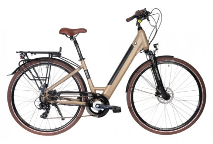 Vélo de Ville Électrique Bicyklet Carmen Shimano Tourney/Altus 7V 504 Wh 700 mm Marron Tan