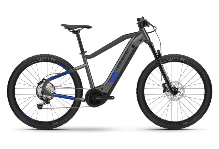 VTT Electrique Semi-Rigide Haibike HardSeven 7 27.5'' 630Wh Shimano Deore 12V Gris Anthracite / Bleu 2022