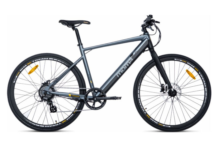 Moma Bikes E-ROAD PRO 28 Equipped Full Shimano 8 Vitesses Freins à disques Hydrauliques Bat. Ion Lithium intégrée et amovible de 36V 10Ah / 160-195 cm