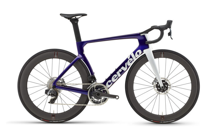 Vélo de Route Cervelo S5 Sram Red eTap AXS 12V 700 mm Saphir / Blanc 2023